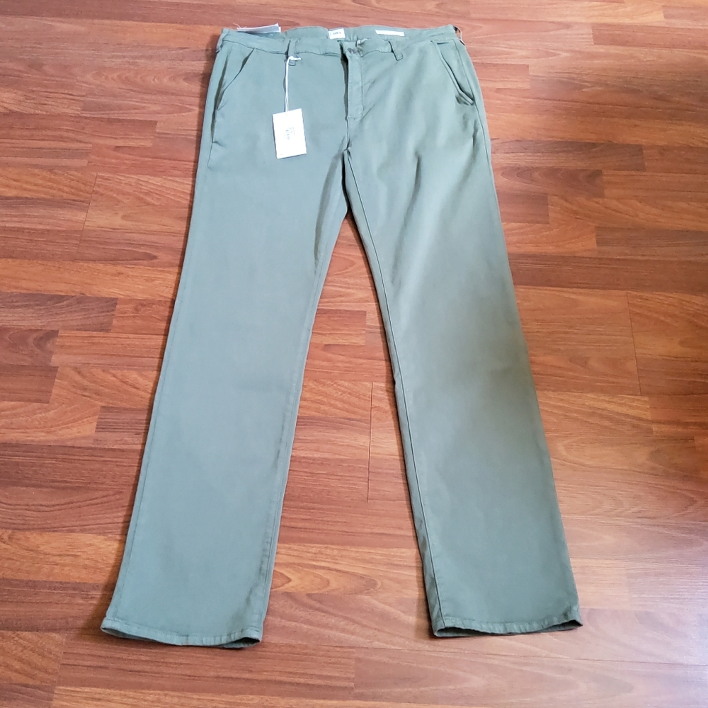 New Edwin Performance Ortis Chino Twill Khaki Pants Size 38 Green